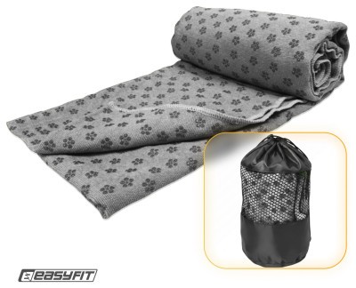 Полотенце для йоги EasyFit Yoga Mat Towel из микрофибры (Серый)