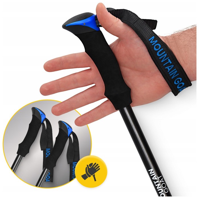 Трекінгові палиці Mountain Goat Peak+ 60-135 см Black/Blue (P-5907739318268)