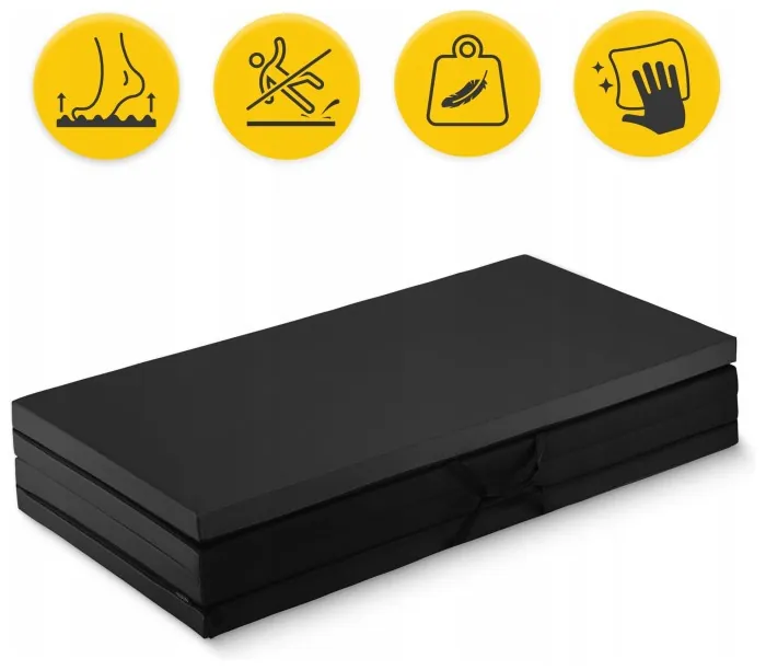 Мат гімнастичний складний 4FIZJO XL 240 x 120 x 5 см Black (P-5907739319708)