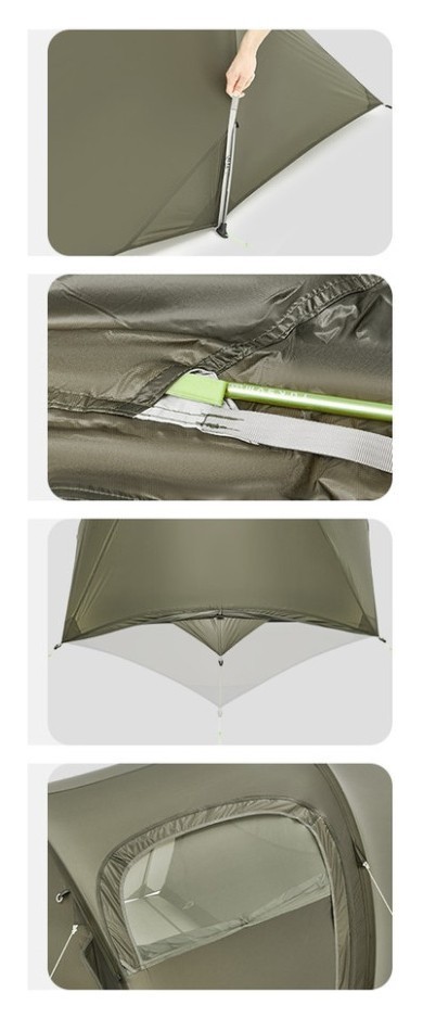 Палатка двухместная Naturehike Opalus, UL, CNK2450WS036, темно-зеленая