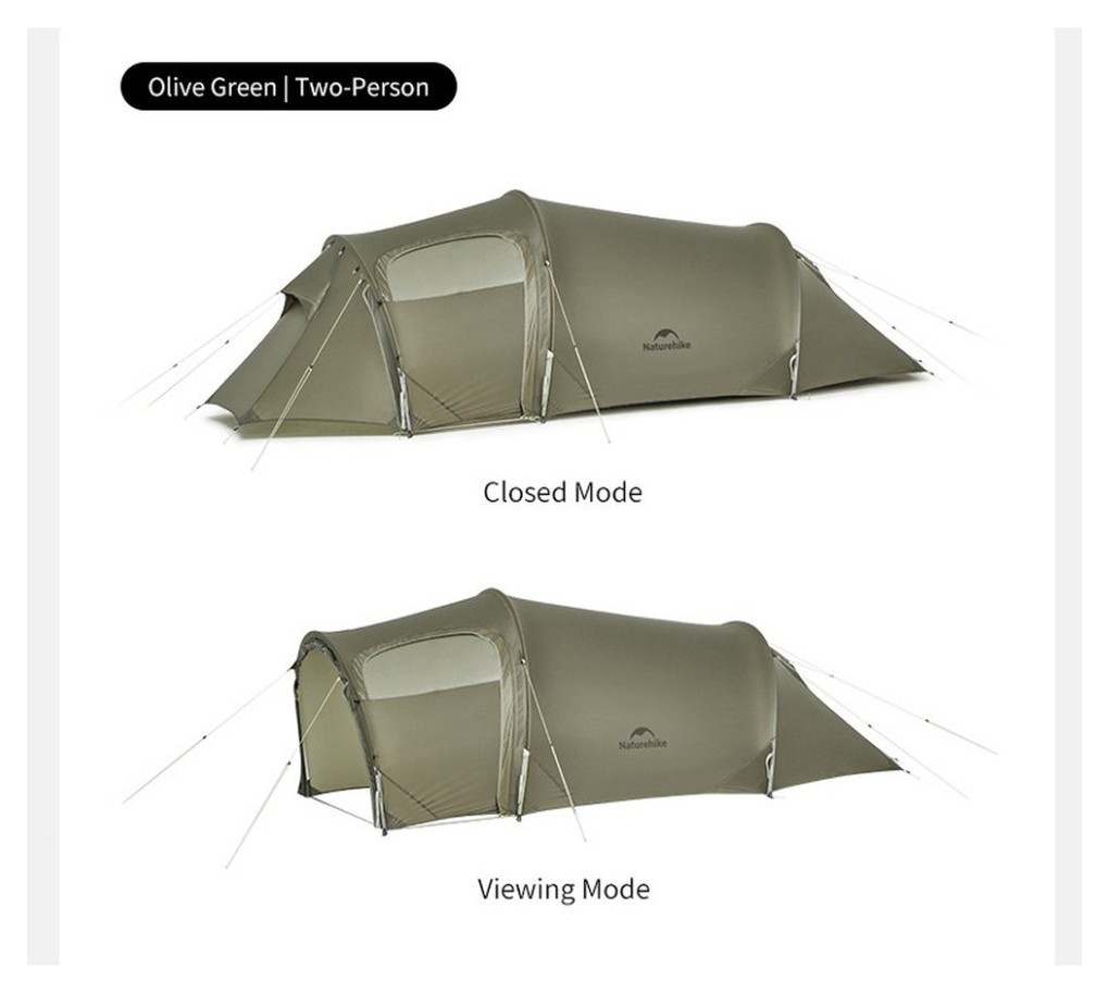 Палатка двухместная Naturehike Opalus, UL, CNK2450WS036, темно-зеленая