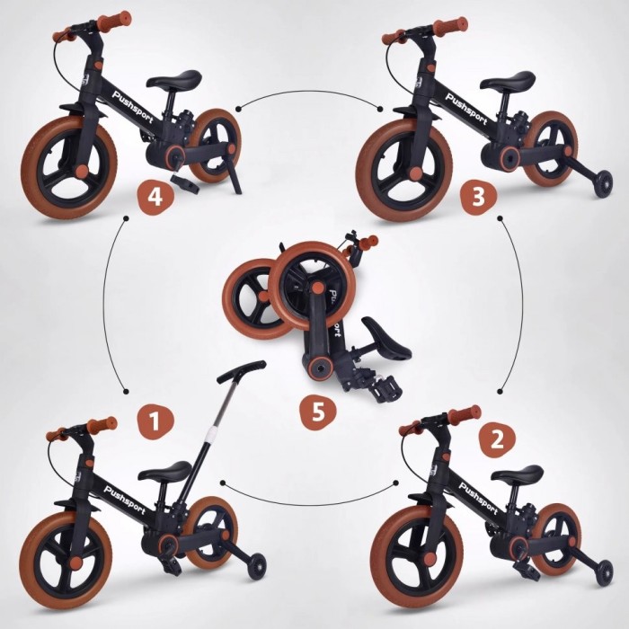 Велосипед PUSH SPORT M10 coffee (Кавовий), укр, укр