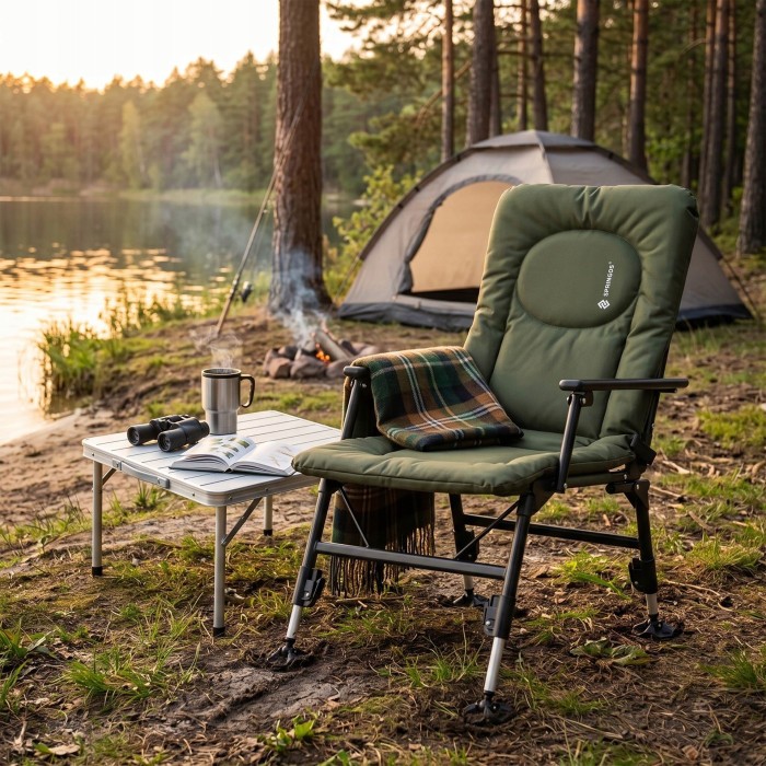 Крісло туристичне Springos коропове, складне CS0191 Navy Green