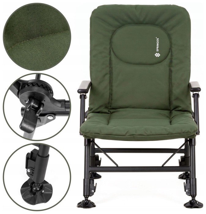Крісло туристичне Springos коропове, складне CS0191 Navy Green