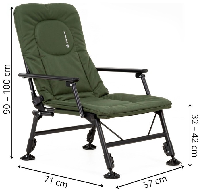 Крісло туристичне Springos коропове, складне CS0191 Navy Green