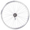 Колесо задн. VLT 28" AL 36H двуст. дорожн. silver; Втулка тормозная VELOSTEEL (Чехия) на гайках Фото - 1