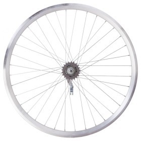 Колесо задн. VLT 28&quot; AL 36H двост. дорожн. silver; Втулка гальмівна VELOSTEEL (Чехія) на гайках