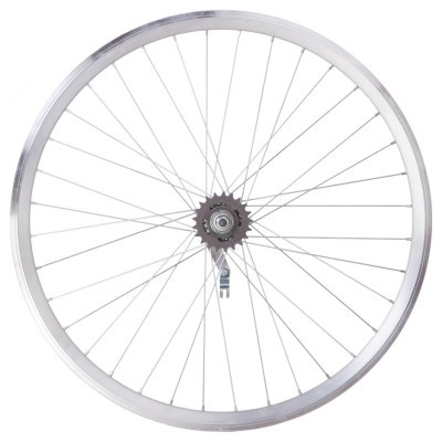 Колесо задн. VLT 28" AL 36H двуст. дорожн. silver; Втулка тормозная VELOSTEEL (Чехия) на гайках