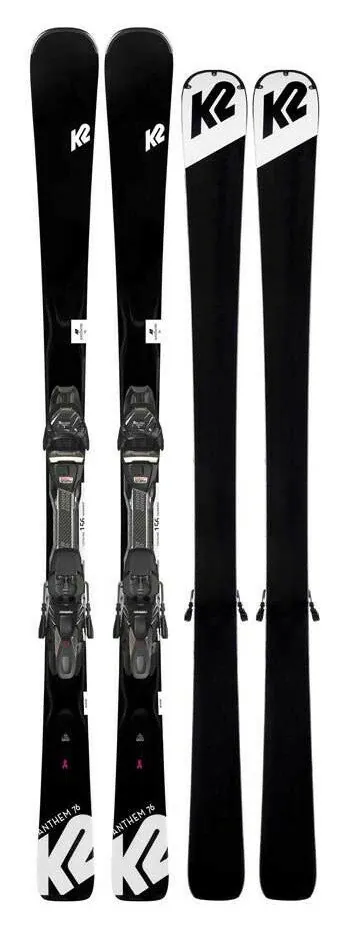 Лижі гірські комплект K2 ANTHEM 76 LTD+ER3 10 CMPCT QKCLK 149см Black/white (10D0411.143.1+10D1011.143.4) (156 см black/white)