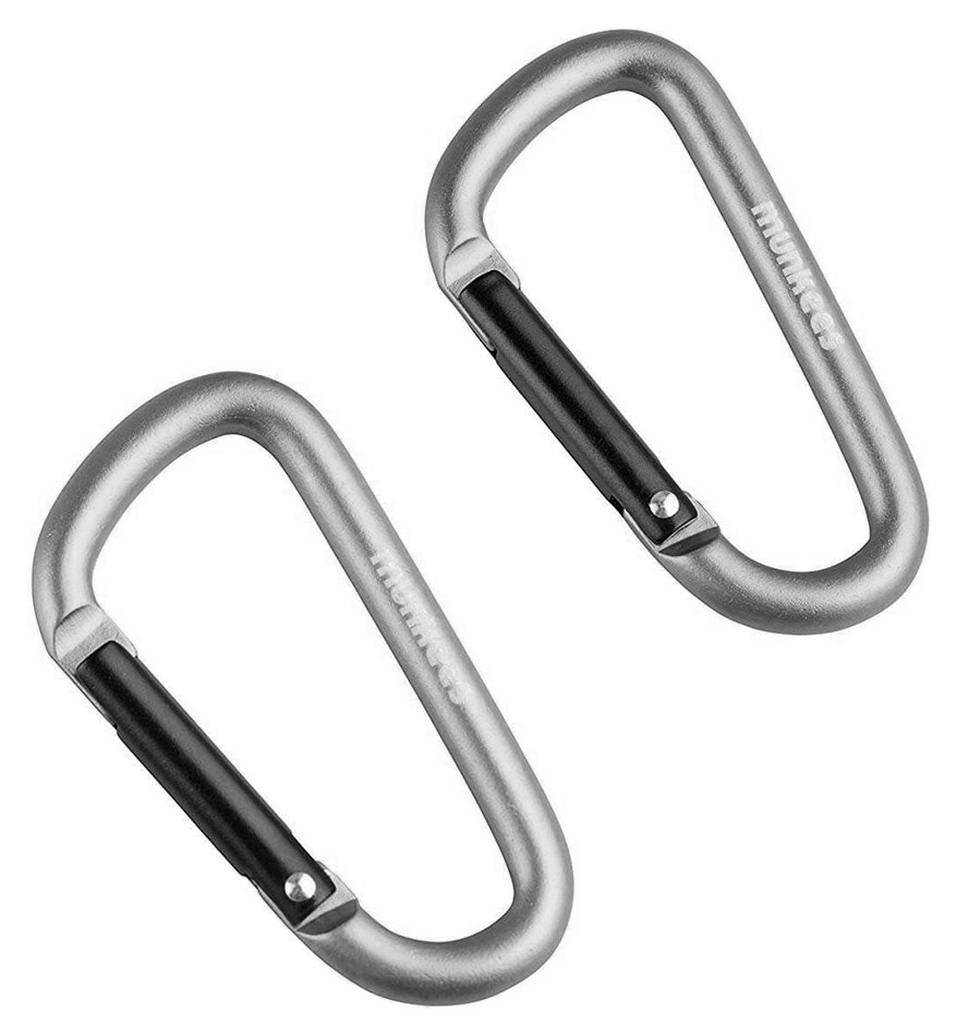 Munkees 3206 карабин D 6 мм x 60 мм (пара) grey