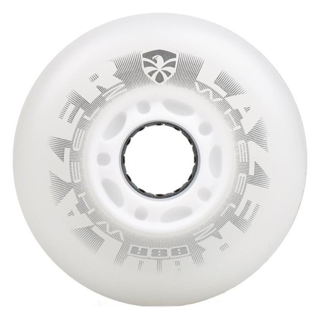 LED колеса для роликів FE Lazerwheelz 88A 4 шт білі