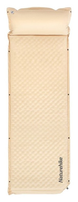 Матрац туристичний із подушкою, самонадувний одномісний Naturehike CNK2300DZ014, 192x65x3 см, бежевий, укр, укр