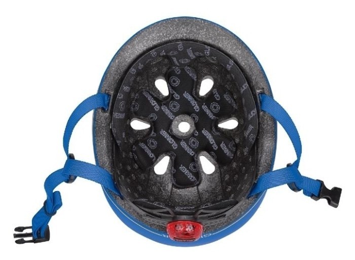 Шолом захисний дитячий Globber Evo Lights з ліхтариком, синій, укр, укр