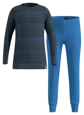 Odlo комплект Active Warm Jr nebulas blue-black 116