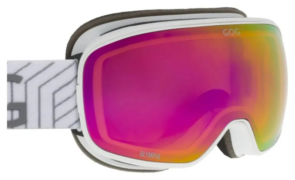 Маска GOG Olympia Cat. 2 (Uni matt white/reflex pink)