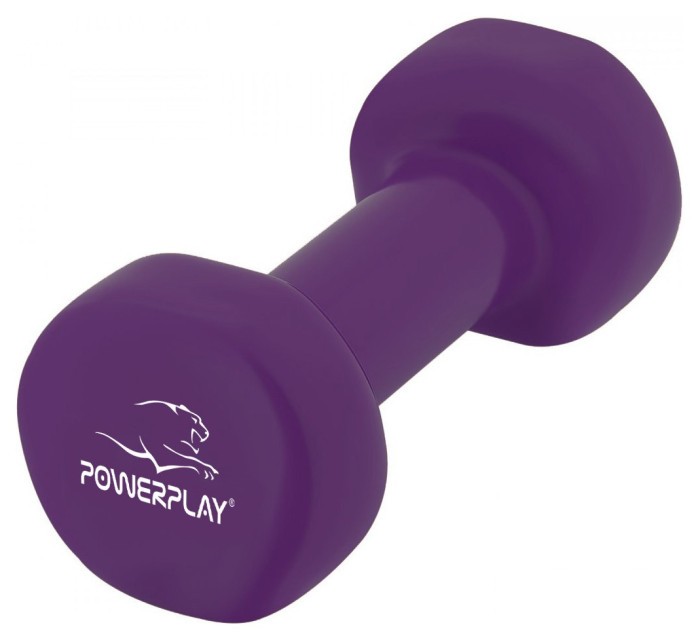Гантель виниловый PowerPlay 4125 Achilles 2.5 кг. Фиолетовая (1шт.)