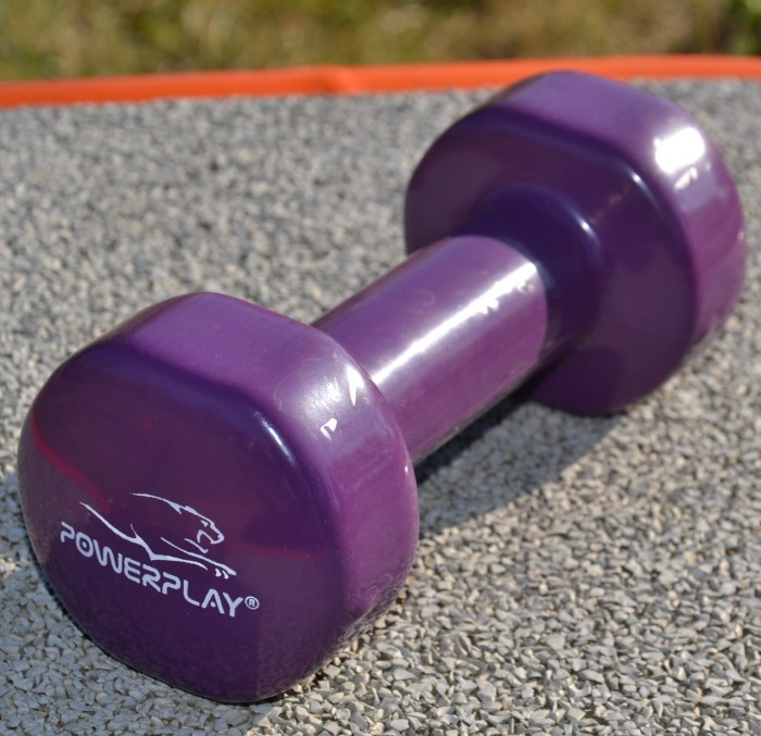 Гантель виниловый PowerPlay 4125 Achilles 2.5 кг. Фиолетовая (1шт.)