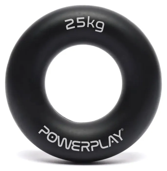 Эспандер кистевой силиконовый PowerPlay PP-4324 Hand Grip Ring Hard 25 кг. Черный