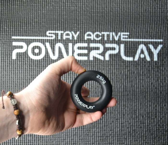 Эспандер кистевой силиконовый PowerPlay PP-4324 Hand Grip Ring Hard 25 кг. Черный