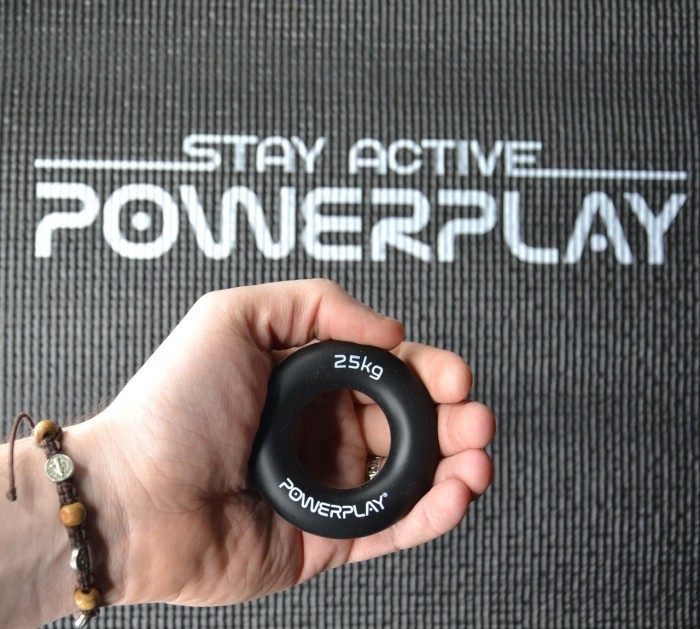 Эспандер кистевой силиконовый PowerPlay PP-4324 Hand Grip Ring Hard 25 кг. Черный
