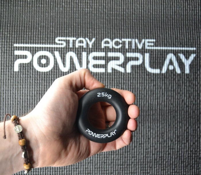 Эспандер кистевой силиконовый PowerPlay PP-4324 Hand Grip Ring Hard 25 кг. Черный