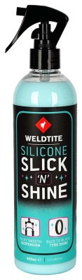 Силиконовая защита и блеск Weldtite 03042 Silicone Slick 'N' Shine для ног вилок и покрышек, спрей, 400мл