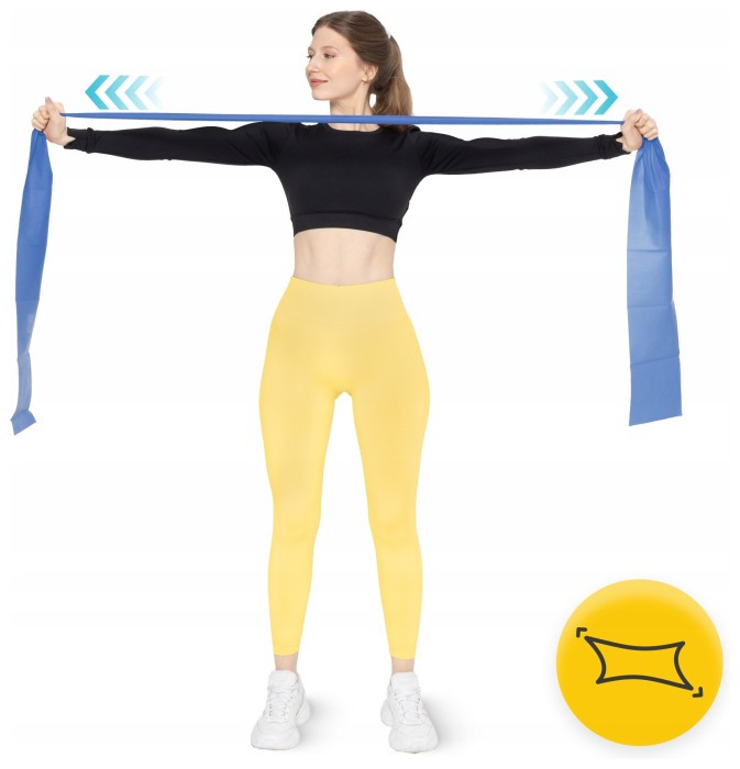 Стрічка-еспандер для спорту та реабілітації 4FIZJO Flat Band 200 х 15 cм 9-11 кг Blue (P-5907222931660)