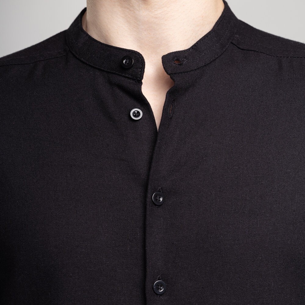 Мужская рубашка с длинным рукавом черная Pobedov Orion