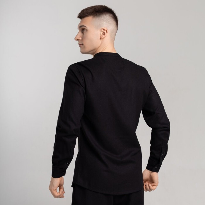 Мужская рубашка с длинным рукавом черная Pobedov Orion