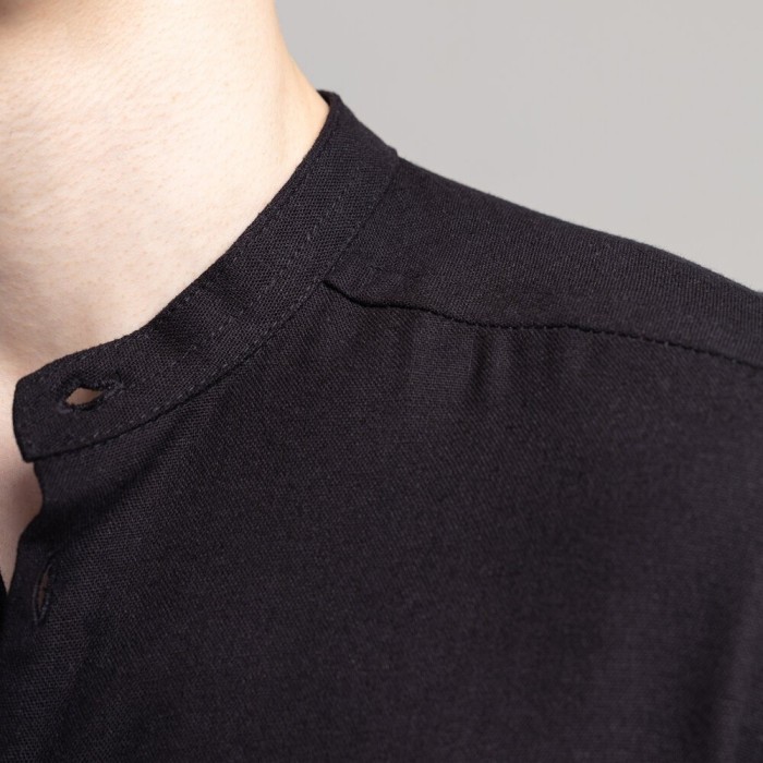 Мужская рубашка с длинным рукавом черная Pobedov Orion