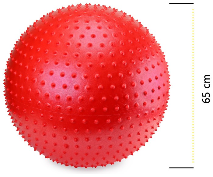 М'яч для фітнесу (фітбол) Cornix 65 см масажний Anti-Burst XR-0486 Red