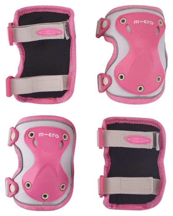 Захисний комплект налокітники та наколінники MICRO - РОЖЕВИЙ (лік. 15-19 сm, кол. 21-27 сm, S.), укр, укр