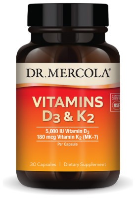 Vitamins D3 &amp; K2 - 30 caps
