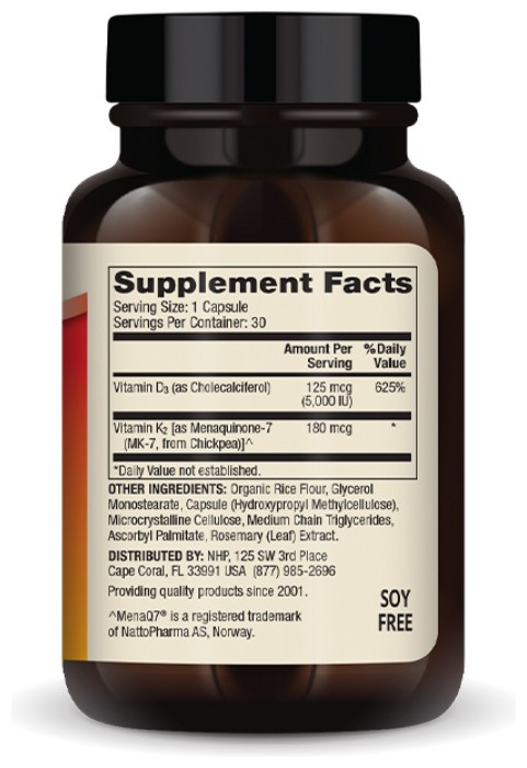 Vitamins D3 & K2 - 30 caps