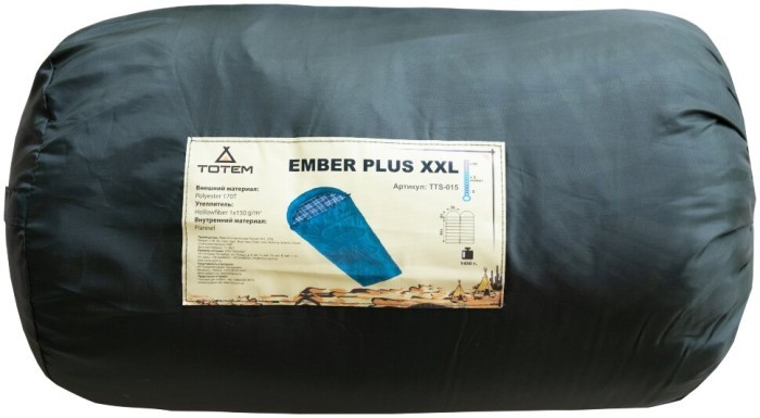 Спальный мешок Totem Ember Plus XXL одеяло с капюшом правый olive 190/90 UTTS-015