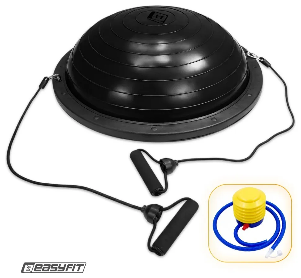 Балансувальна платформа EasyFit BOSU 60 см чорна (Синій)