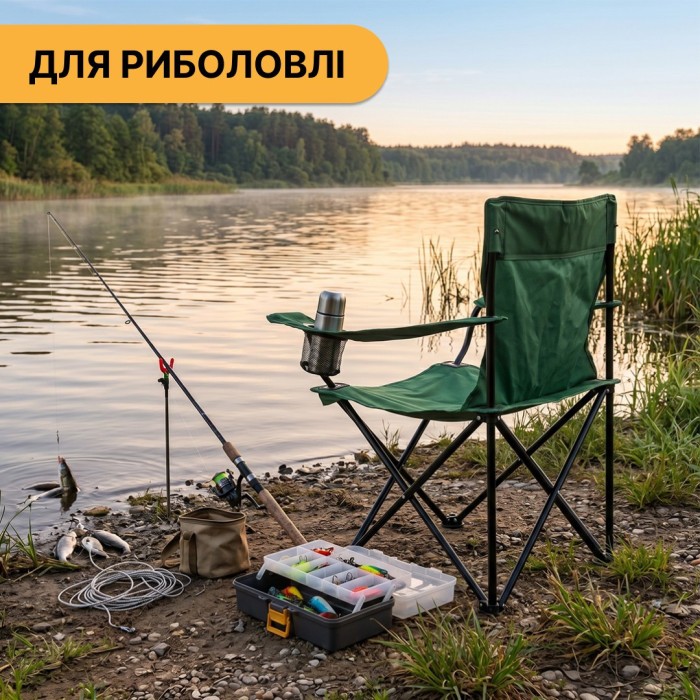 Розкладне туристичне крісло LEOBRO Lite Green (LB-1076)