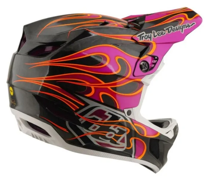 Вело шолом TLD D4 CARBON HELMET; TORCHED [CARBON / MAGENTA] L