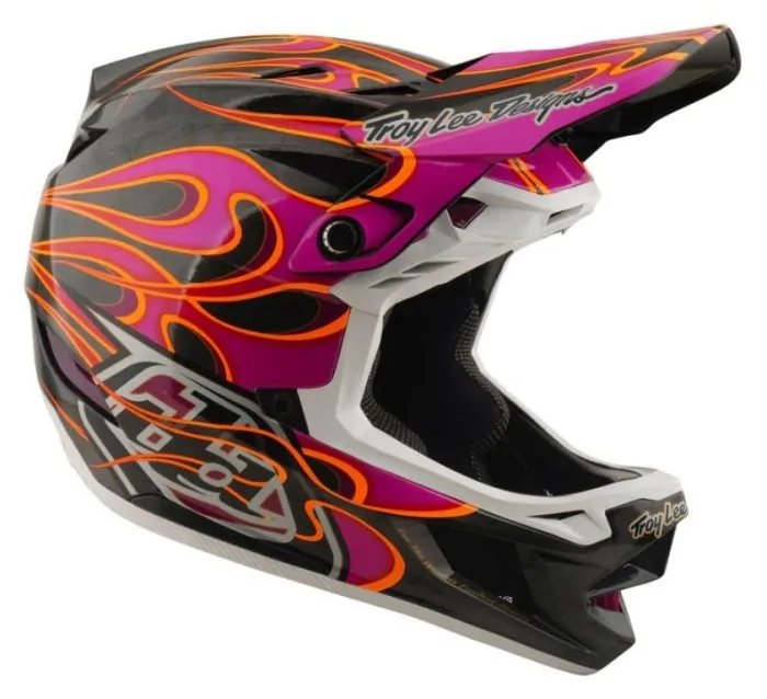 Вело шолом TLD D4 CARBON HELMET; TORCHED [CARBON / MAGENTA] L