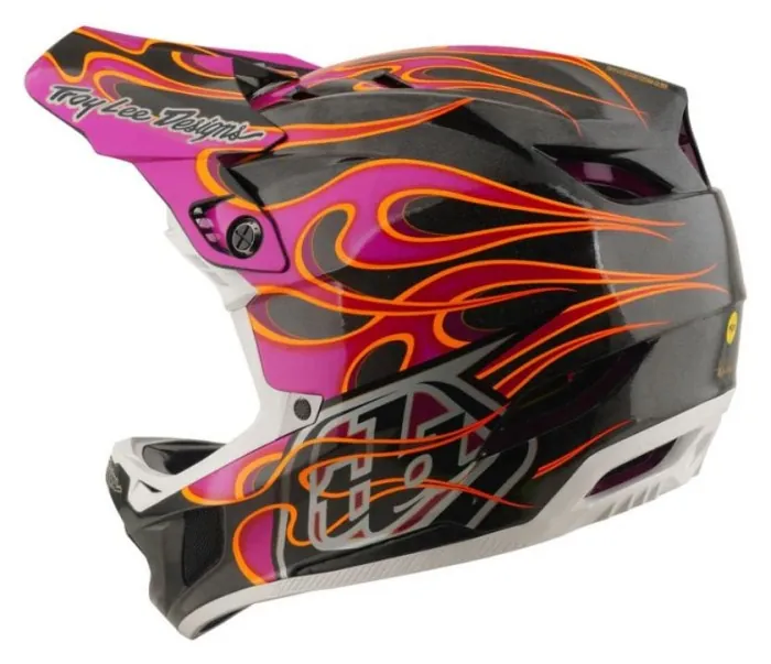 Вело шолом TLD D4 CARBON HELMET; TORCHED [CARBON / MAGENTA] L