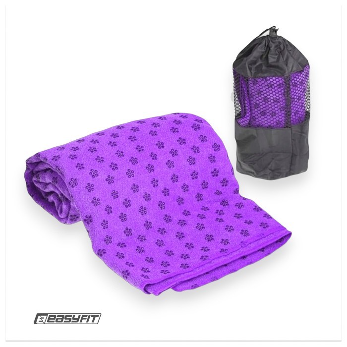 Полотенце для йоги EasyFit Yoga Mat Towel из микрофибры (Фиолетовый)