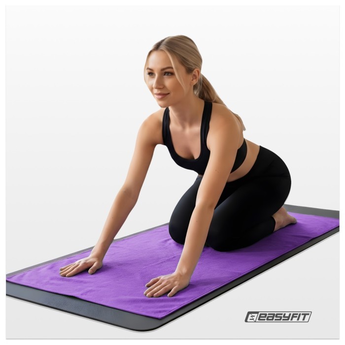 Полотенце для йоги EasyFit Yoga Mat Towel из микрофибры (Фиолетовый)