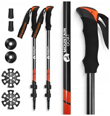 Трекинговые палки Mountain Goat Peak+ 65-135 см Black/Orange (P-5907739318275)