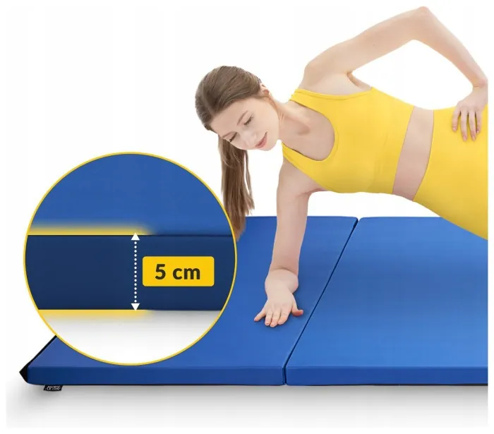 Мат гімнастичний складний 4FIZJO XL 240 x 120 x 5 см Blue (P-5907739319715)