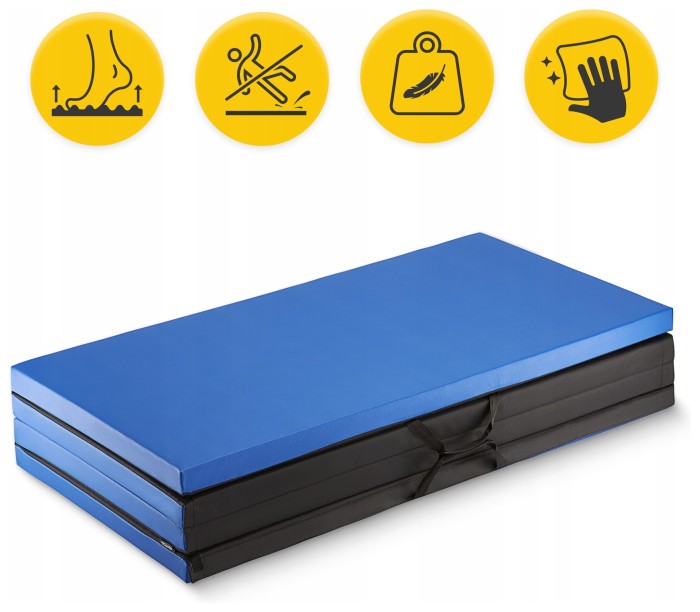 Мат гімнастичний складний 4FIZJO XL 240 x 120 x 5 см Blue (P-5907739319715)