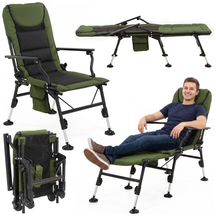Крісло-розкладачка туристичне Springos CS0192 регульоване Navy Green/Black