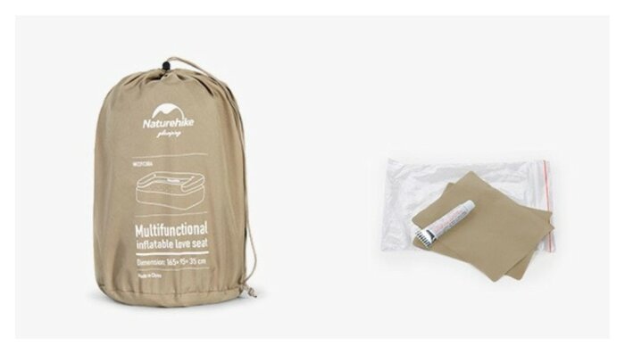 Диван, матрас надувной двухместный Naturehike NH22FCD07, сверхлегкий, 165x95x65 см, со съемной спинкой