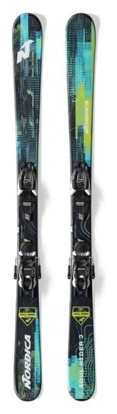 Лежи горные комплект для подростков Nordica SOUL RIDER J+J7.0 FDT 148см Black/turquoise/green (0A0334MG) WRH