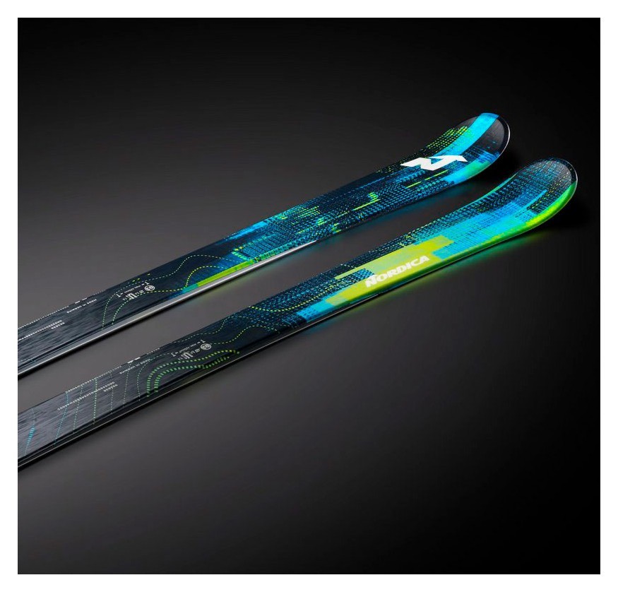 Лижі гірські комплект для підлітків Nordica SOUL RIDER J+J7.0 FDT 148см Black/turquoise/green (0A0334MG) WRH