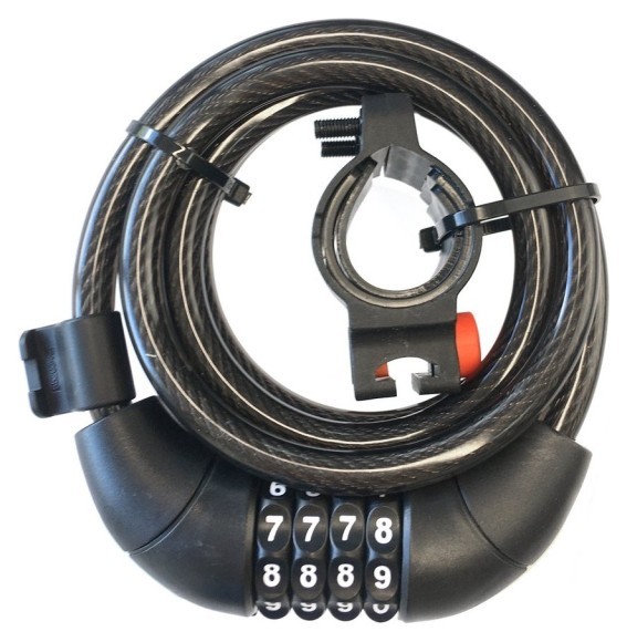 Замок для велосипеда тросовий Tempesta DIGI CABEL Black (FSD-LK127013), укр